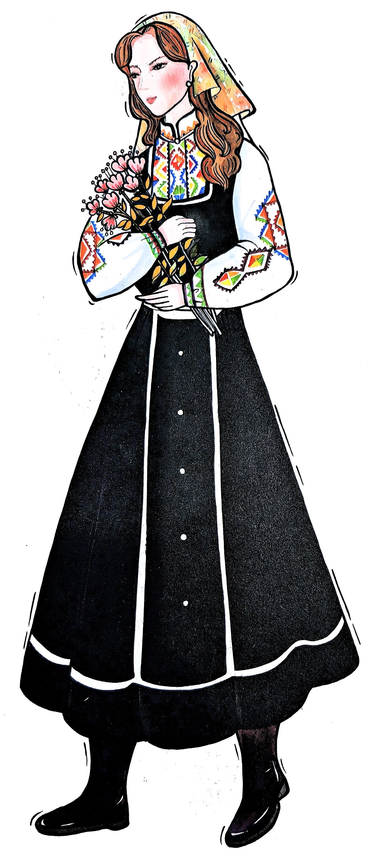 俄罗斯族传统服饰